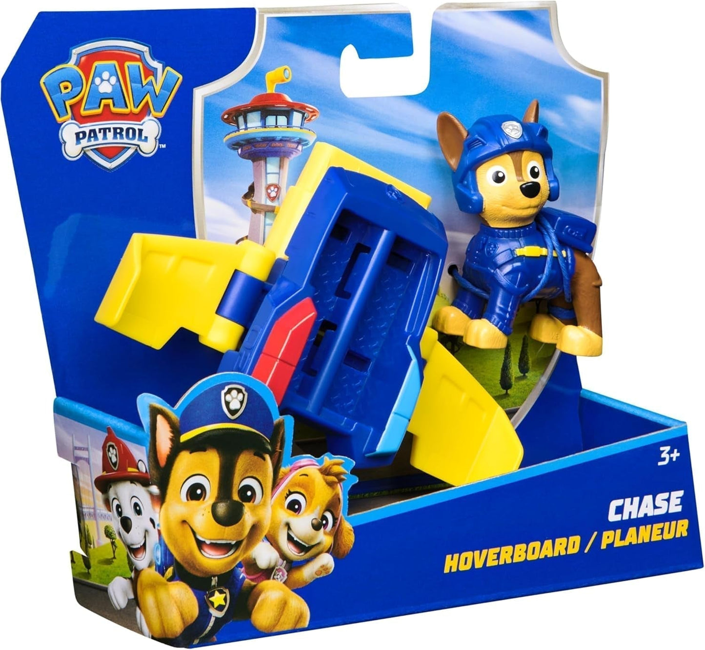 PAW PATROL Chase Action Pup Mini samolot ratowniczy ze składanymi skrzydłami Zabawka dla dzieci w wieku 3 lat Figurki Naty Shop