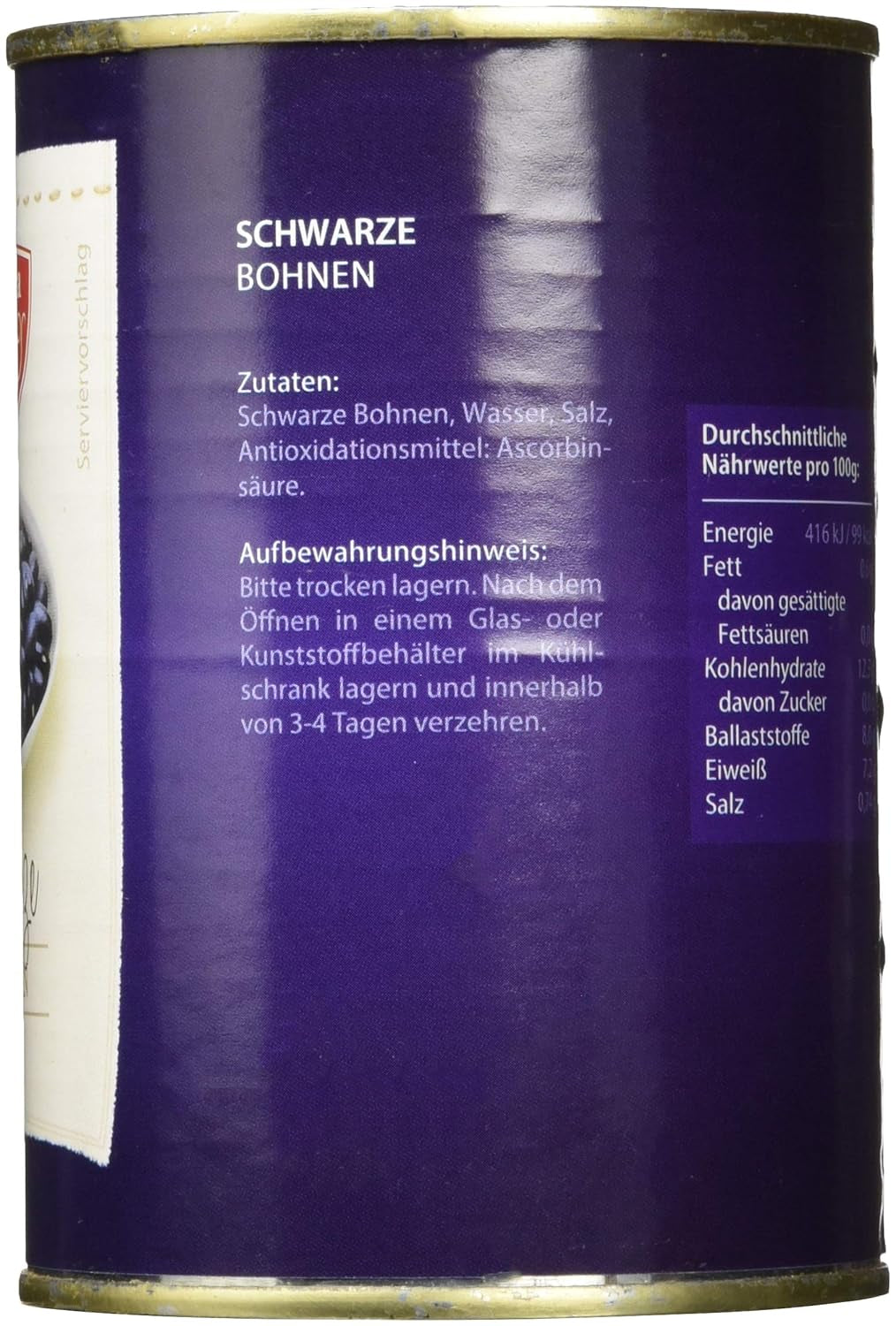 Czarna fasola, opakowanie 12 szt. (12 x 425 ml)