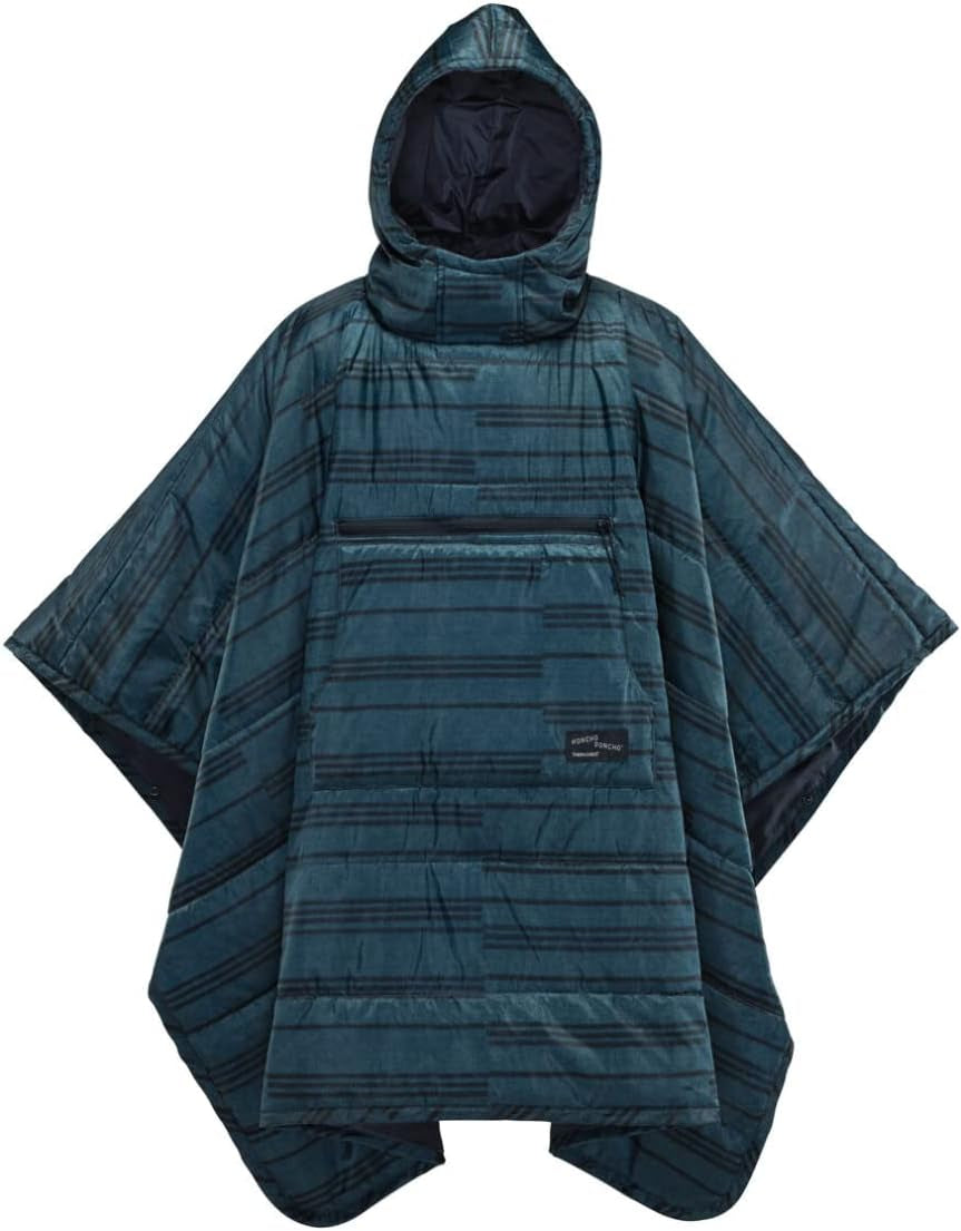 Therm-A-Rest unisex Poncho Honcho Nadający się do noszenia koc z kapturem Nadający się do noszenia koc z kapturem Łóżka i koce Therm-a-Rest Niebieski Rozmiar standardowy