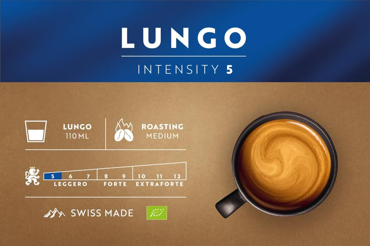 Café Royal Professional Pads, Bio Lungo, 50 Nespresso (R) Professional kompatybilne podkładki dla biura i gastronomii, certyfikat Bio i Fairtrade, 100 Prozent Arabica, Intensität 5