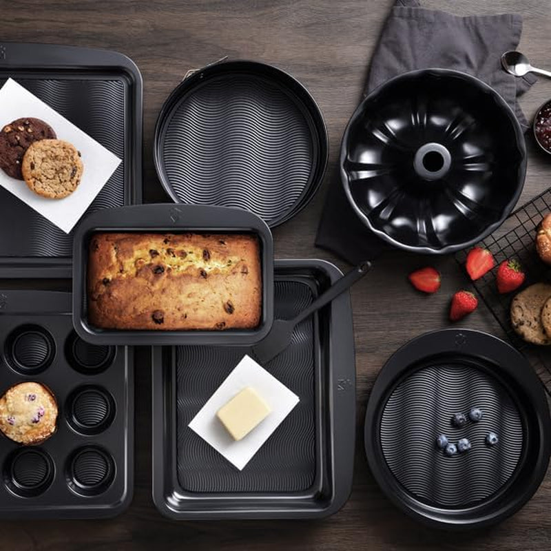 Masterpro Foodies - blachy do pieczenia na 6 muffinów - Równomierne rozprowadzanie ciepła - Wykonane ze stali węglowej - Spód zapobiegający zatarciu - Wyjmowane i łatwe do mycia Blachy i formy do pieczenia Naty Shop