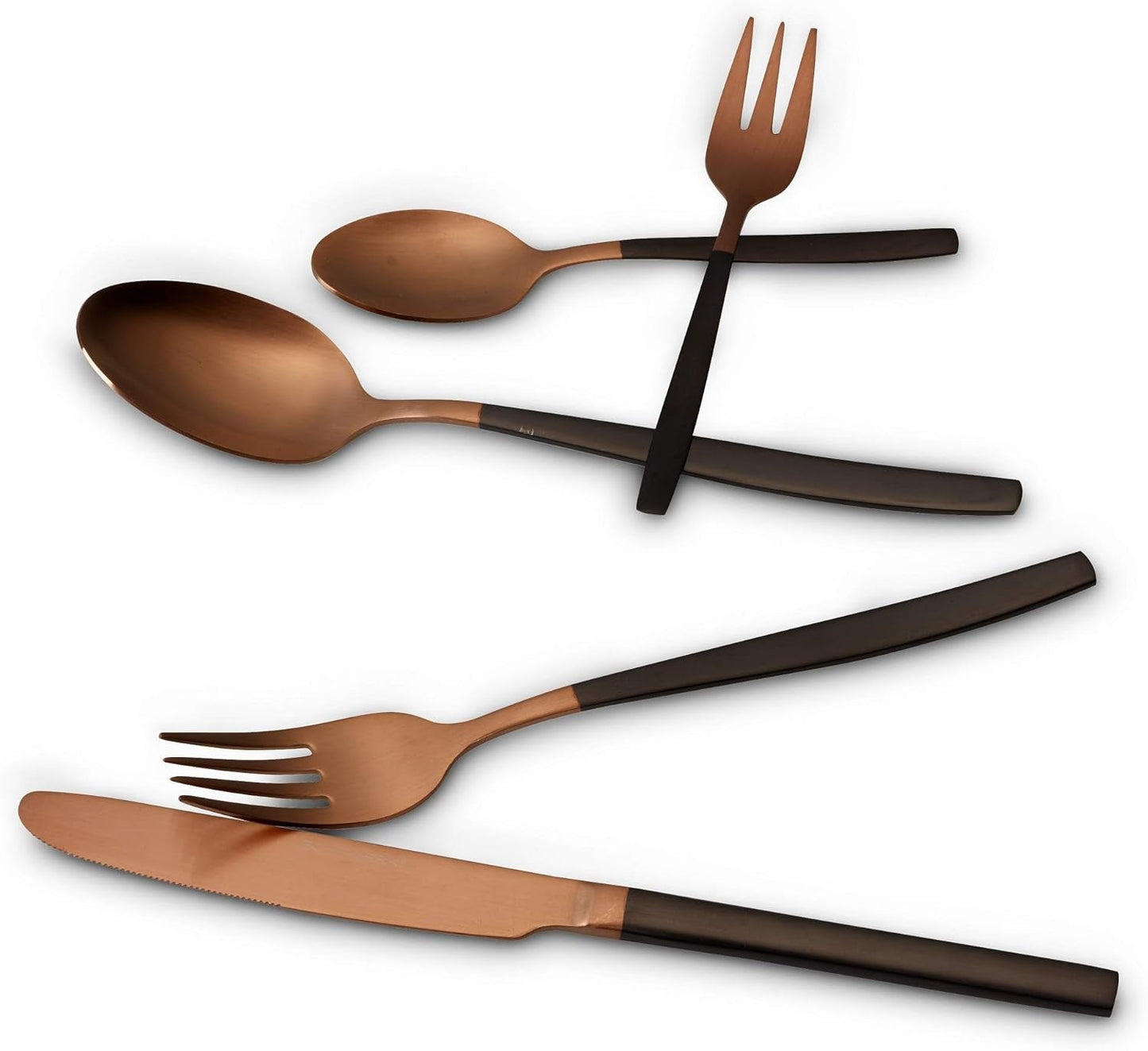Zestaw sztućców Echtwerk Positano Due-Bronze, Black Edition, 20 sztuk, 4 osoby Kuchnia Naty Shop
