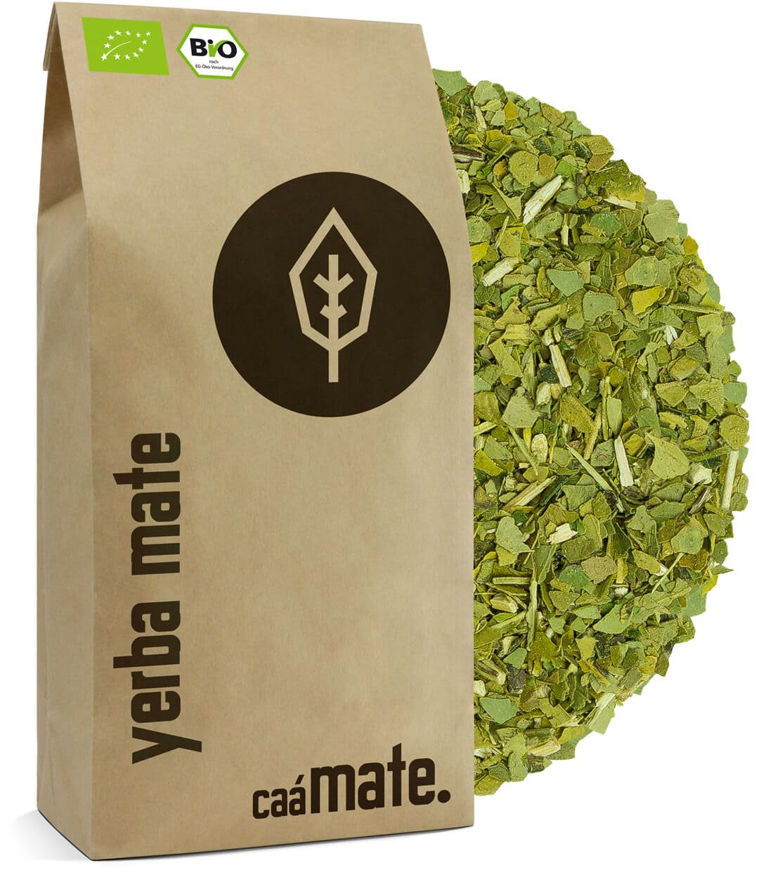 BIO Herbata Yerba Mate 1 kg ● Oryginalna ● Dojrzała ● Niepalona ● Suszona na powietrzu ● Bezdymna ● Bez plastiku ● Sprawiedliwy Handel ● Herbaty Mate z liści mate, kawałków mate i sproszkowanych liści mate ● DE-ÖKO-006