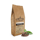 WYCIECZKA KAWOWA Santos Kaffeebohnen 1kg - Mittlere Röstung - Aroma Caramel - Für All Kaffeemaschinen - 100% Arabski