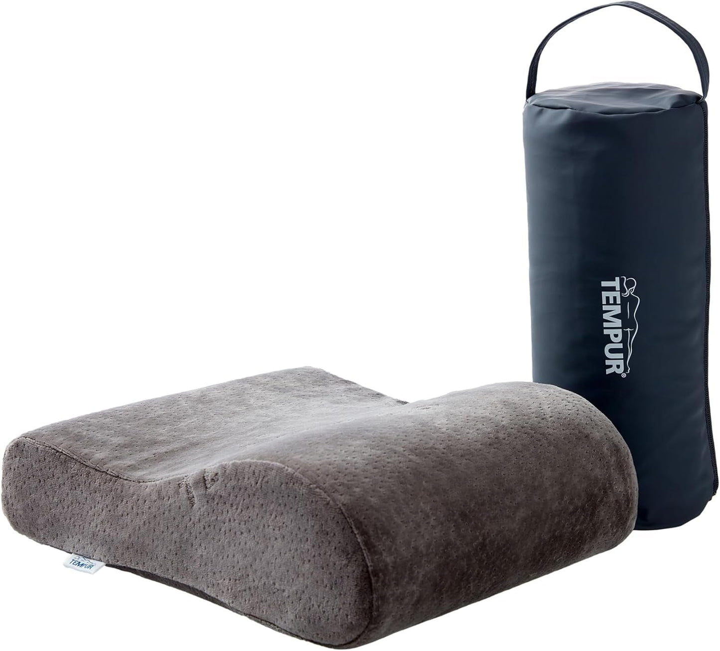 Poduszka podróżna z pianki Memory Foam, ergonomiczna poduszka pod szyję, w zestawie torba do przenoszenia, antracyt, wymiary 25 x 31 x 10/7 cm
