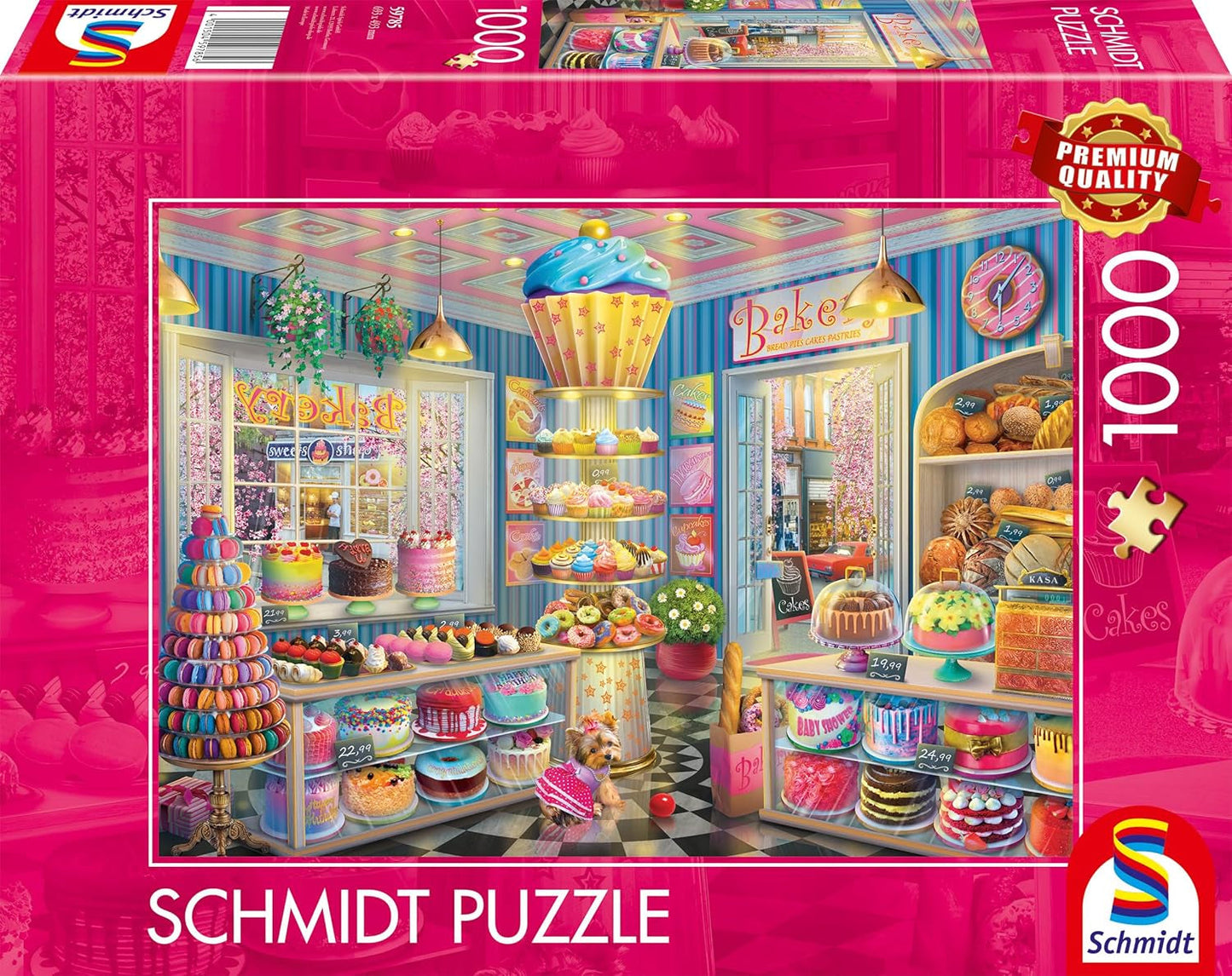 Schmidt Spiele 59785 Kolorowa piekarnia 1000 elementów Puzzle Naty Shop Domyślny tytuł