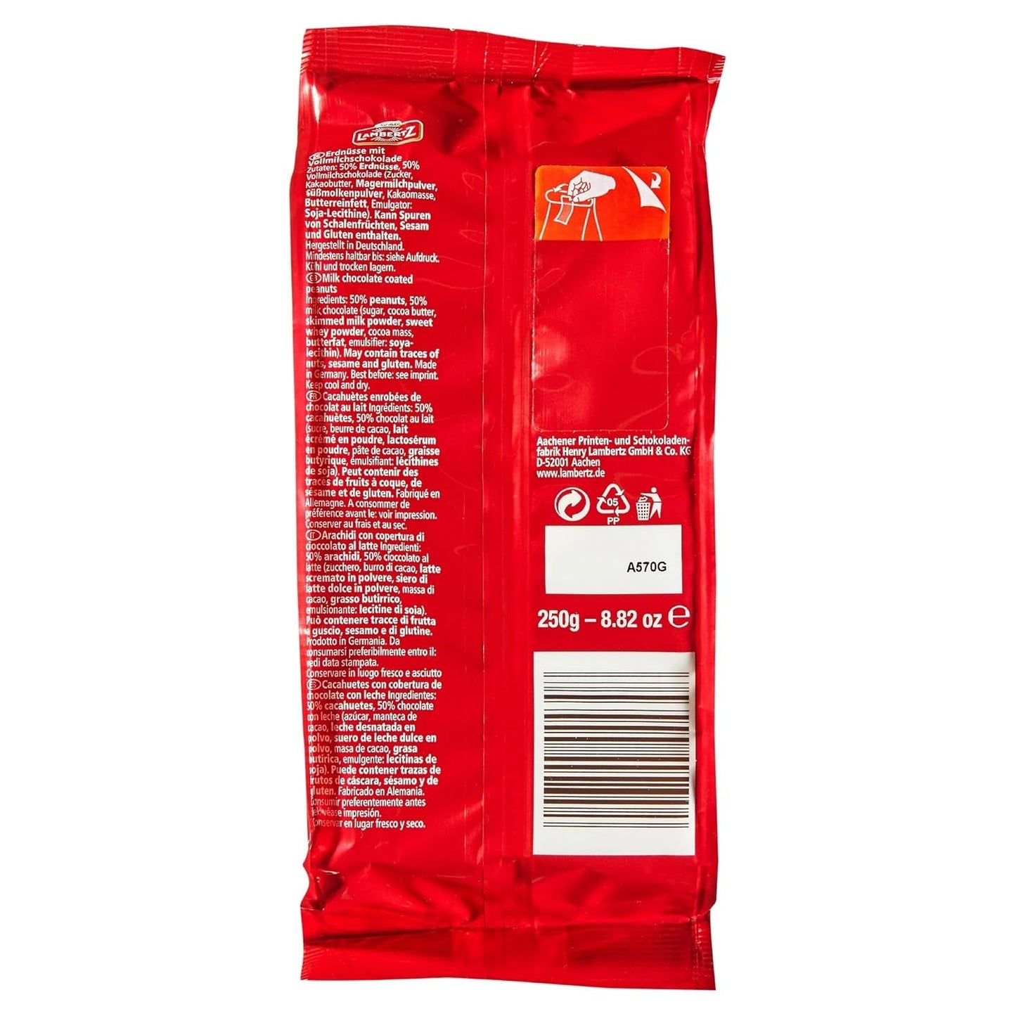 Czekolada mleczna Peanut Mountains (250 g)