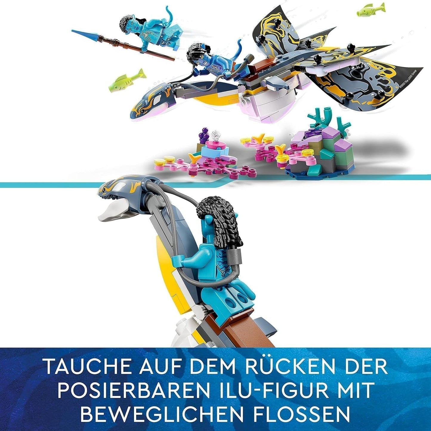 LEGO Avatar Odkrycie ścieżki wodnej Ilu Zabawka do budowania z podwodną figurką Zestaw z kolekcji Pandora dla dzieci i fanów filmów w wieku od 8 lat i starszych 75575 Zestawy do budowania Besuche den LEGO-Store