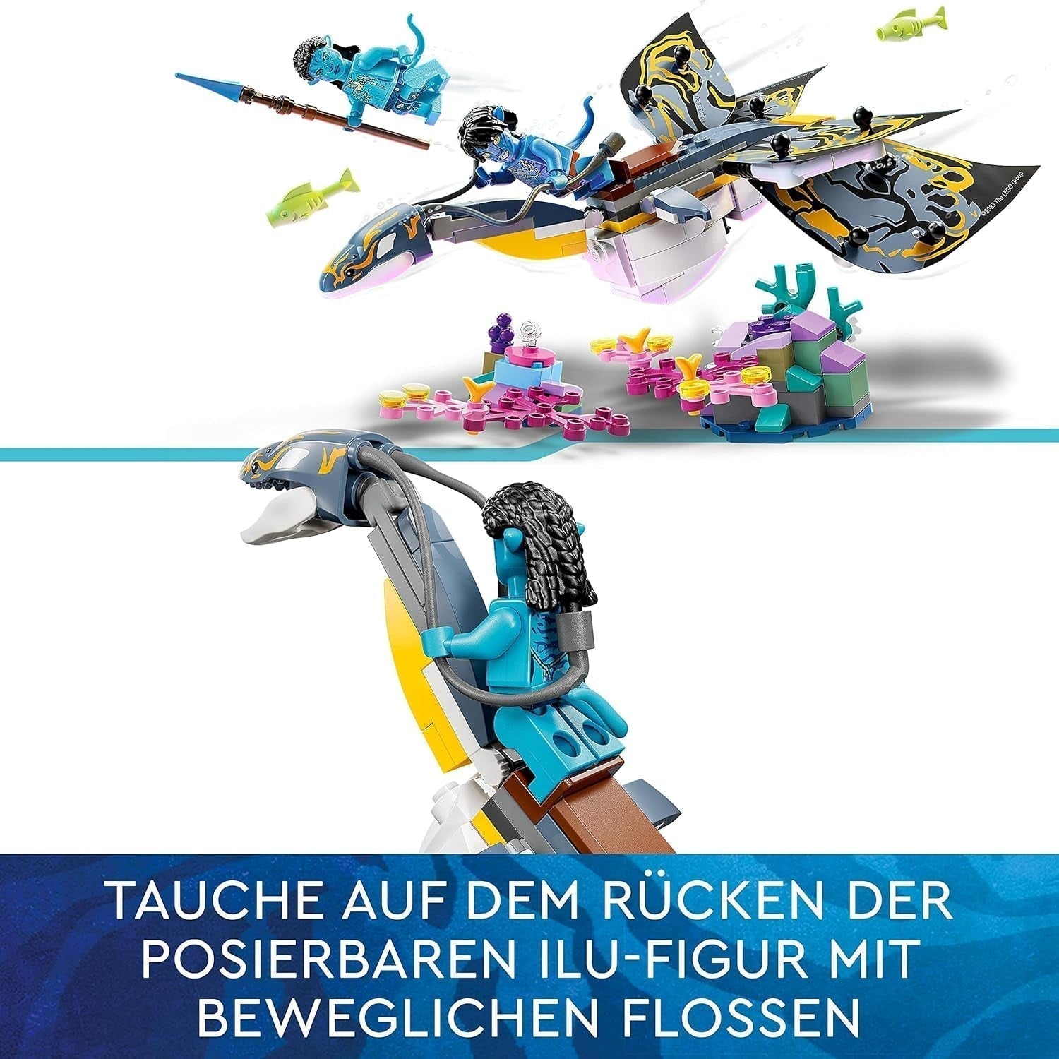 LEGO Avatar Odkrycie ścieżki wodnej Ilu Zabawka do budowania z podwodną figurką Zestaw z kolekcji Pandora dla dzieci i fanów filmów w wieku od 8 lat i starszych 75575 Zestawy do budowania Besuche den LEGO-Store