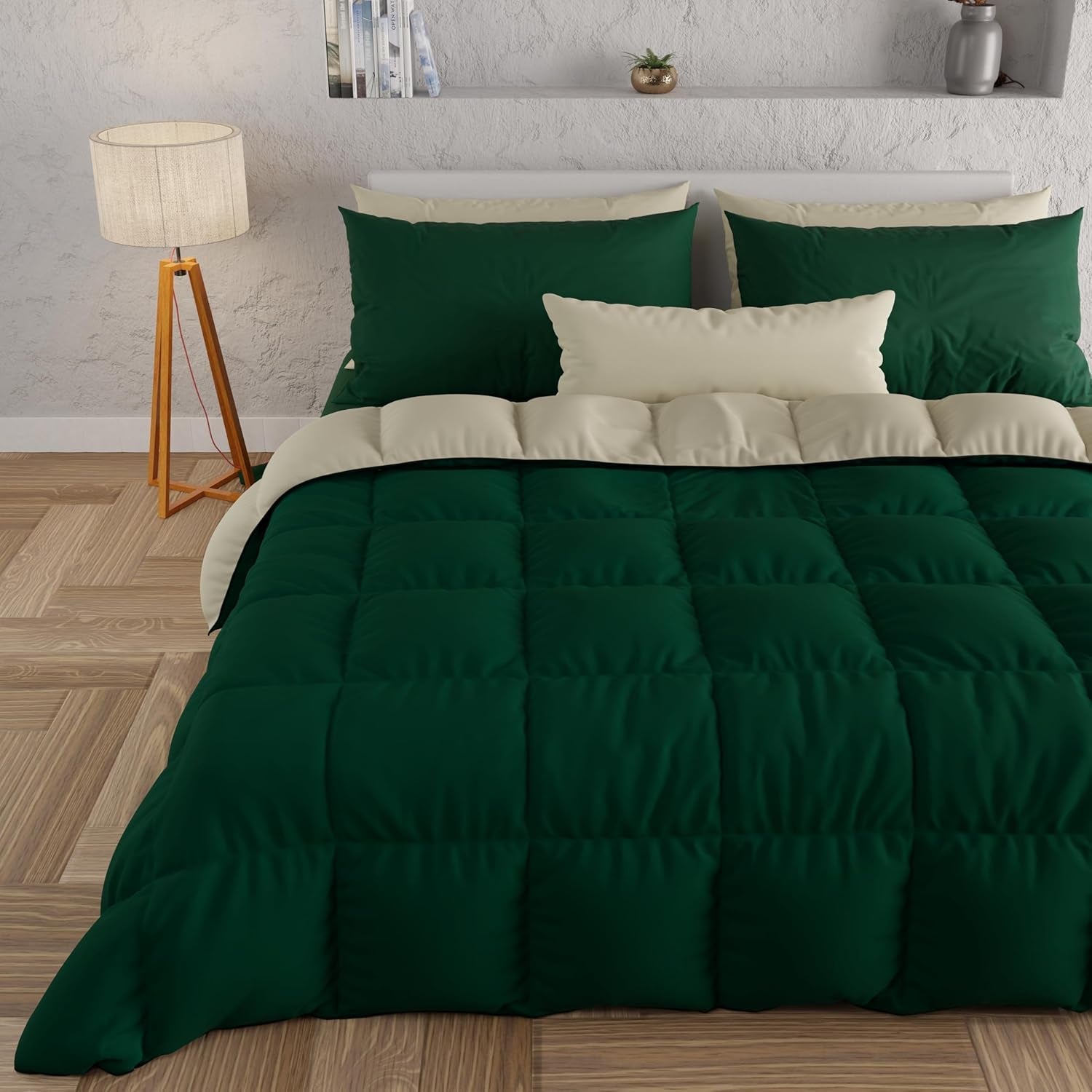 PETTI Artigiani Italiani - Kołdra zimowa na łóżko podwójne, maxi, monochromatyczna, dwustronna, biała, szara, 100% Made in Italy Kołdry i kołdry Naty Shop Pozdrowienia Rozmiar łóżka 170-180X200: [Kołdra 260 X 270 Cm]
