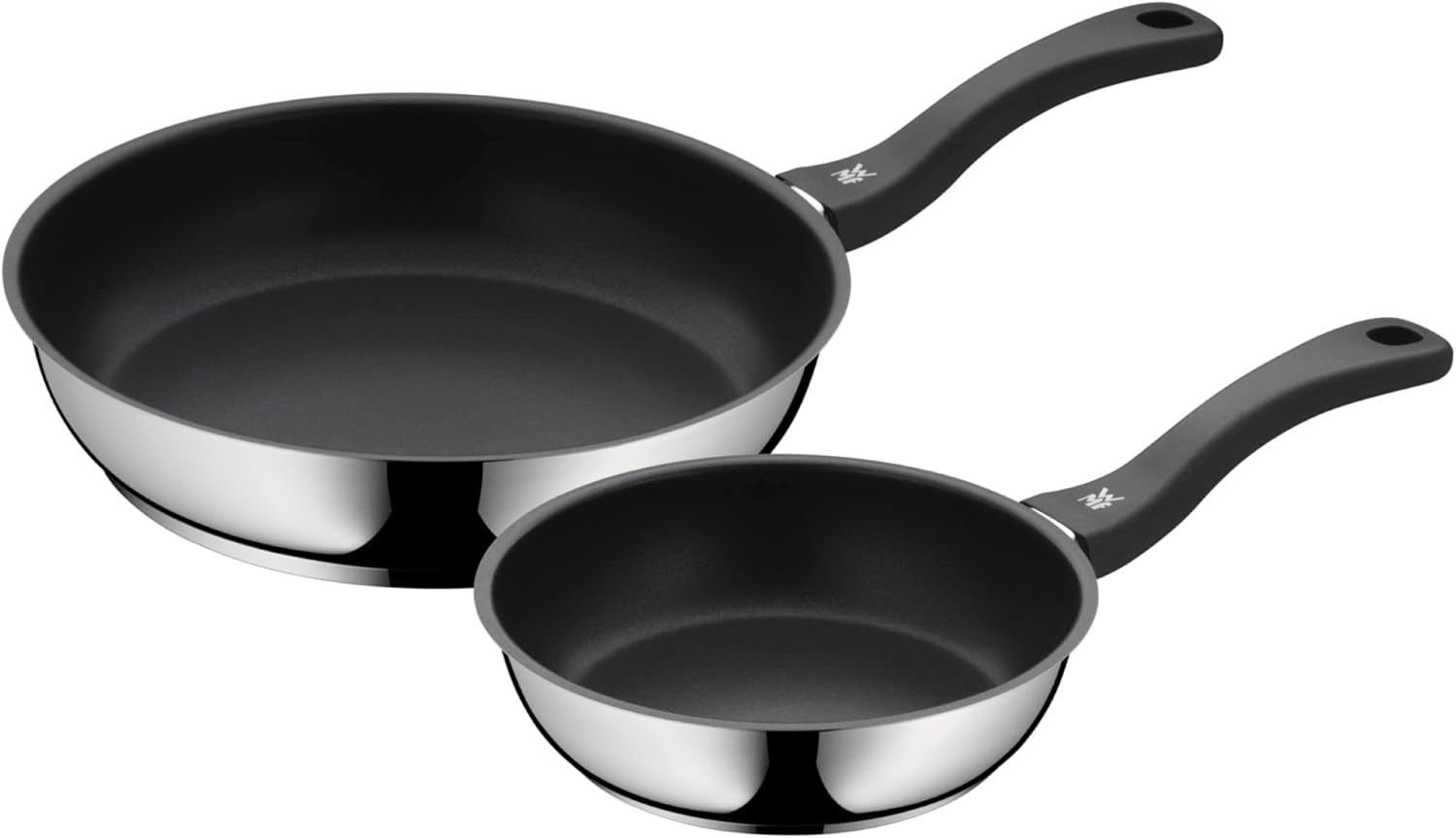 WMF Devil, indukcja, stal nierdzewna pokryta powłoką Cromargan, plastikowy uchwyt Garnki i patelnie Naty Shop 28 Cm + 2 Cm