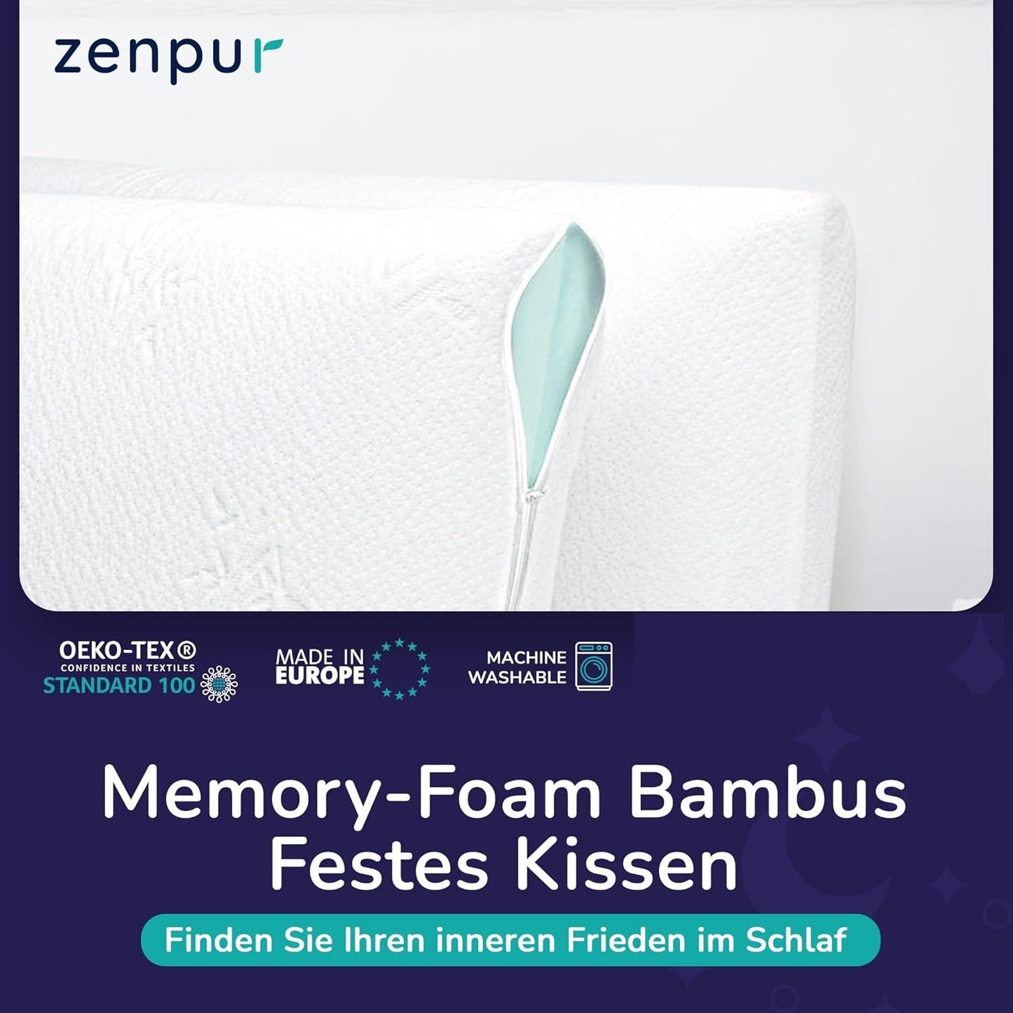 Zestaw 2 poduszek pod szyję 40X60-13Cm - Ergonomiczna poduszka do spania na szyję i ramiona, certyfikat Oeko-Tex Poduszki ortopedyczne szyjne Naty Shop