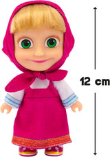 Masza i Michka 12 cm lalka Masza i 20 cm pluszowa zabawka Bärka dla dzieci w wieku 3 lat i więcej MHA21