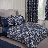 Pościel Butterfly Meadow do łóżka typu Super King Size, 100% poliester, granatowe kołdry i kołdry Naty Shop