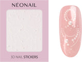 NÉONAIL Nagelstickers 3D - 61 Muster - Ozdoby do paznokci - Nägel Selber Machen - Nails - Nageldesign - Akcesoria - Nailart - Nail Art Zubehör - Nagel Deko - Nagelschmuck - Dekoration Nageldesign - Weiß