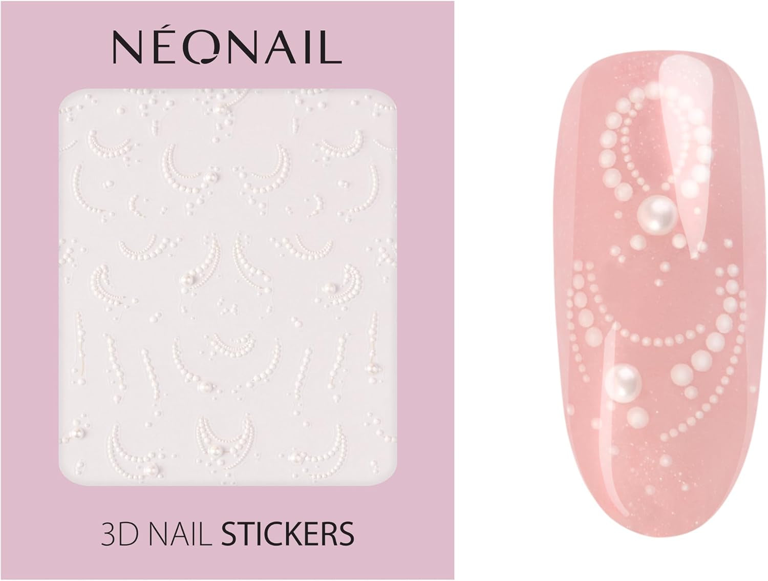 NÉONAIL Nagelstickers 3D - 61 Muster - Ozdoby do paznokci - Nägel Selber Machen - Nails - Nageldesign - Akcesoria - Nailart - Nail Art Zubehör - Nagel Deko - Nagelschmuck - Dekoration Nageldesign - Weiß