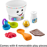 Fisher-Price Zabawka edukacyjna dla dzieci Śmiej się i ucz, Magiczna miska do mieszania kolorów z muzyką i światełkami od 6 miesiąca życia, GJW20 Baby Toys Naty Shop