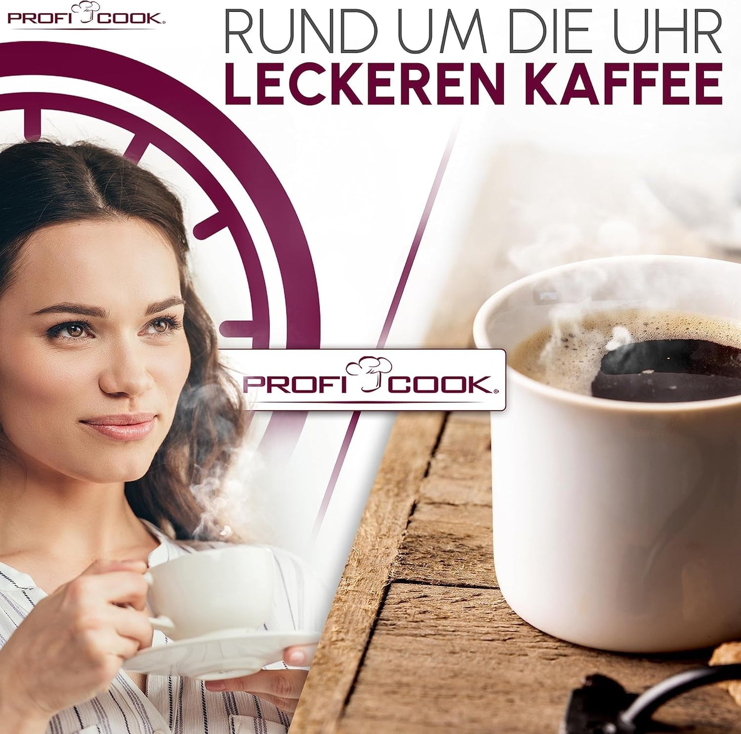 Ekspres do kawy Profi Cook | 8-10 filiżanek | Minutnik | Sterowanie dotykowe czujnikiem | Karafka termosowa z podwójnymi ściankami o pojemności 1,2 litra | Pieczęć Smaku | Ekspres do kawy z filtrem ze stali nierdzewnej | PC-KA 1191