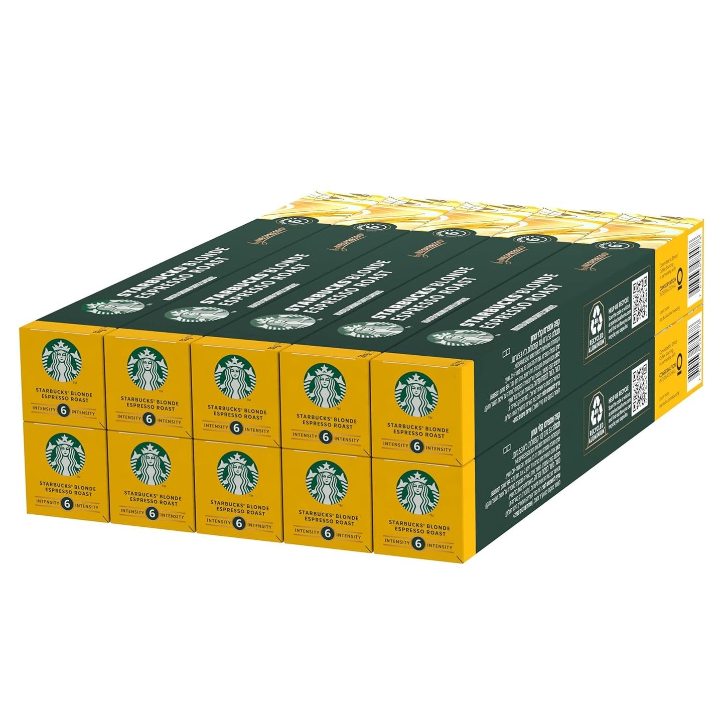 STARBUCKS Blonde Espresso Roast marki Nespresso, Helle Röstung, Kaffeekapseln 10 x 10 (100 Kapseln)