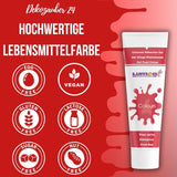 Dekozauber 24 Czerwony barwnik spożywczy, żel, 30 g, wegański, bez cukru, silnie skoncentrowany, czerwony barwnik spożywczy do kremów, kremów, napojów i nie tylko