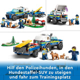 LEGO 60369 City Mobilne szkolenie psów policyjnych, zabawkowy radiowóz z przyczepą, figurki psa i szczeniaka, zestaw zwierząt dla dzieci w wieku powyżej 5 lat Zestawy do budowania Besuche den LEGO-Store
