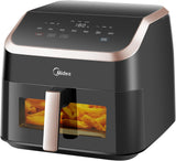 Midea Frytkownica na gorące powietrze 2L, 1150W Airfryer, Bezolejowa, Frytownica na gorące powietrze, Funkcja automatycznego wyłączania Sprzęt AGD Naty Shop 9L
