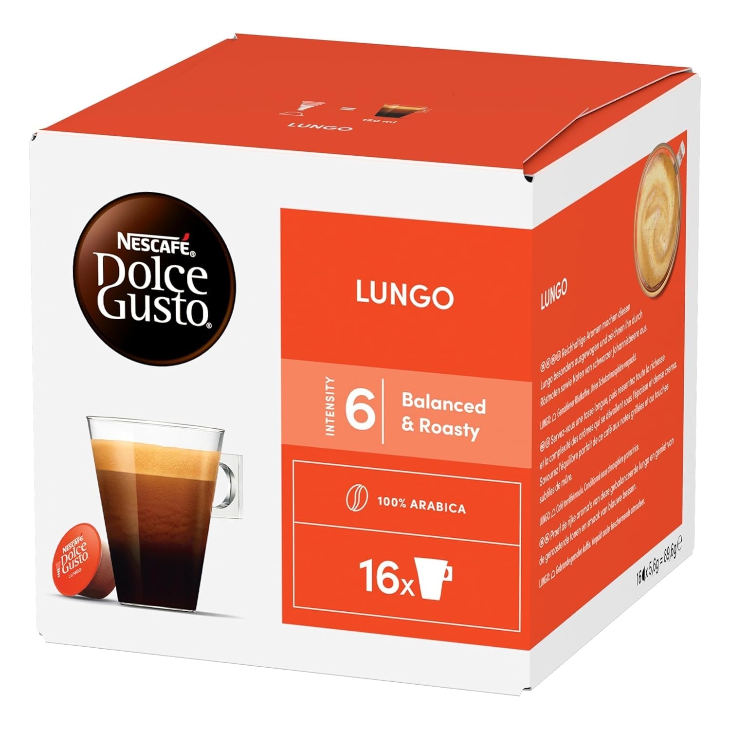 NESCAFÉ DOLCE GUSTO Lungo Kaffeekapseln 3-pak (3 x 16 Kapseln)