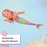 BABY Born Little Sister Mermaid 46 cm Wodoodporna lalka syrenka z długimi włosami i ruchomą brokatową płetwą, w komplecie. tiara i grzebień, 833681 Zapf Creation Dolls Naty Shop