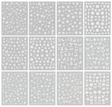 JMEOWIO Nagelsticker Frühlings Weiß Blume 12 Blatt Nail Art Naklejka Selbstklebend Nagelaufkleber Sommer Schmetterling Blumen Blatt Dekoration Nageldesign Zubehör