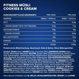 IronMaxx Fitness Musli - ciasteczka i krem, worek 2 kg | Bogate w białko wegańskie musli o chrupiącej zawartości | Niska zawartość cukru i wysoka zawartość błonnika