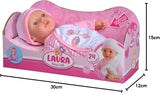 Simba 105140020 - My Love Baby Talk, lalka o miękkim ciele i zaspanych oczach w uroczym kombinezonie, wydaje 24 dziecięce dźwięki, 30 cm, lalka dla dzieci od 2 lat