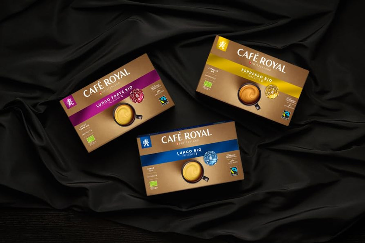 Café Royal Professional Pads, Bio Lungo, 50 Nespresso (R) Professional kompatybilne podkładki dla biura i gastronomii, certyfikat Bio i Fairtrade, 100 Prozent Arabica, Intensität 5
