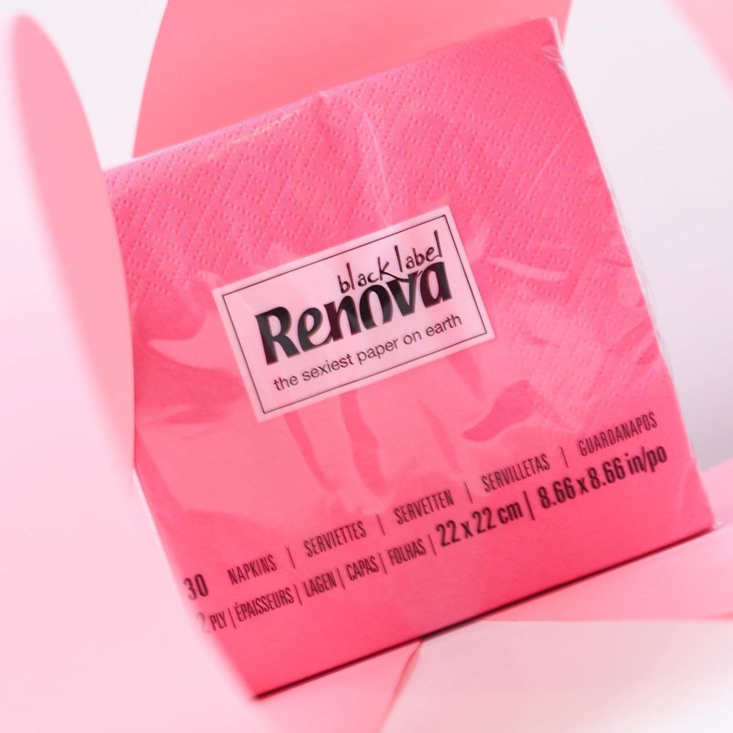Serwetki koktajlowe Renova, fuksja, 30 serwetek