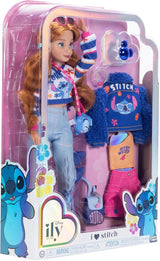Disney ILY 4EVER Fashion Dolls Stitch z rudymi włosami, wysokość 11,5 cala, 13 punktów artykulacji, dwa kompletne stroje do mieszania i dopasowywania oraz błyszczący pierścionek Mickey dla Ciebie! Sklep z lalkami Naty