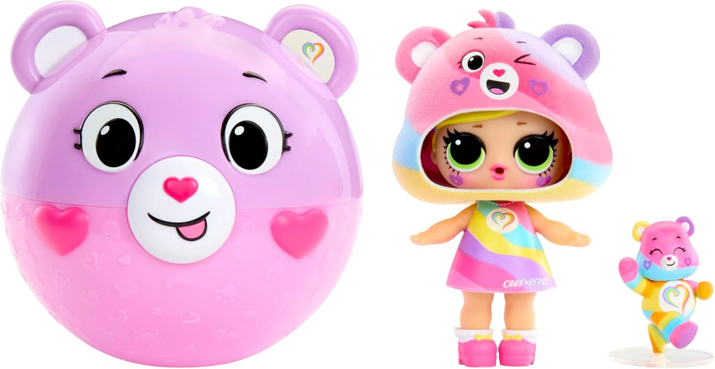 LOL niespodzianka! Loves Care Bears Tots – zawiera 1 lalkę z ubrankiem i akcesoriami, pluszową piłkę, ukryte opakowanie, 6 lalek kolekcjonerskich