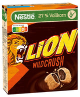 LION Wildcrush Płatki śniadaniowe, czekolada i karmel, opakowanie 8 x 360 gramów Naty Shop