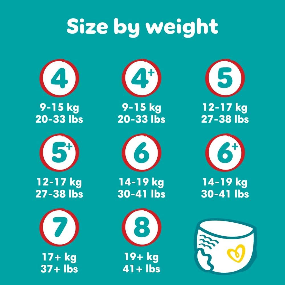 Pieluchy Pampers Baby-Dry, rozmiar 8, 22 sztuki, 19 kg+