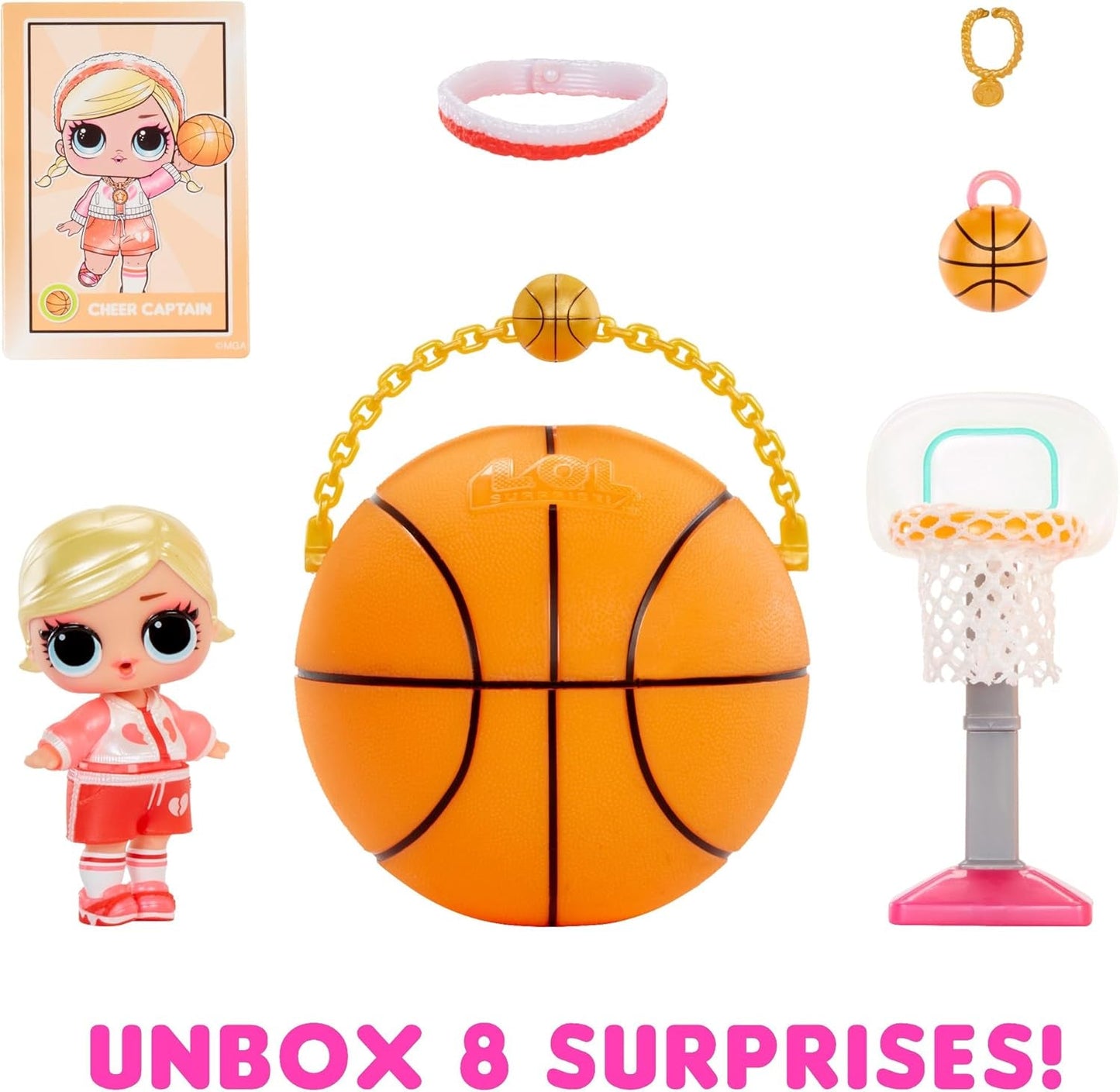 LOL niespodzianka! Kolekcja All-Star Sports Vault Tots – zawiera 1 lalkę, opancerzone opakowanie, 12 lalek kolekcjonerskich, 8 akcesoriów do rozpakowywania, idealne dla dzieci w wieku od 4 lat, kolor różowy