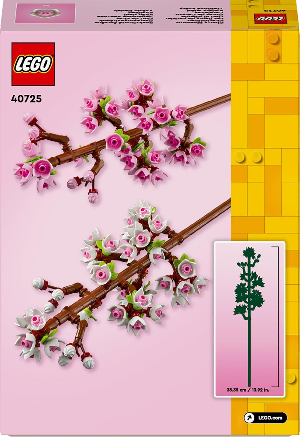 LEGO Botanicals Kwiaty wiśni - Sztuczne kwiaty do zbudowania - Ozdoby na biurko dla dzieci - Bukiet kwiatów na wystawę - Prezent dla kobiet i mężczyzn od 8 lat - Kolekcja botaniki 40725 Zestawy konstrukcyjne Besuche den LEGO-Store