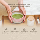 Shinto - „Złota” organiczna herbata Matcha – ceremonialna zielona herbata w proszku – certyfikat JAS i UE BIO – cieniowana i zbierana ręcznie – bezpośredni import z Uji w Japonii – 30g