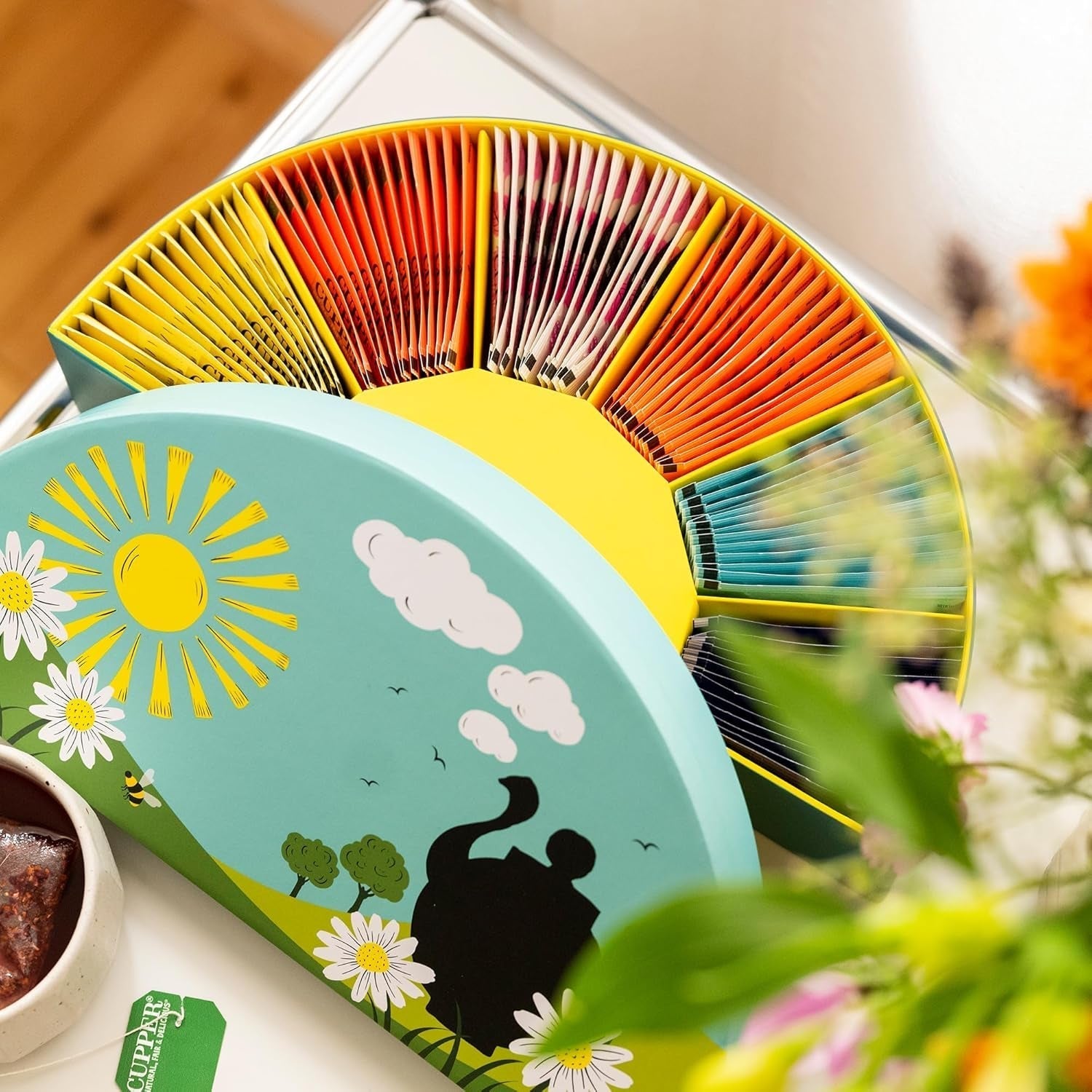 Zestaw upominkowy do herbaty organicznej Cupper, 6 asortymentów herbat ziołowych i owocowych na cały dzień, zestaw do herbaty, pudełko upominkowe, wybrana kolekcja herbat organicznych (1 pudełko, 78 torebek z herbatą)