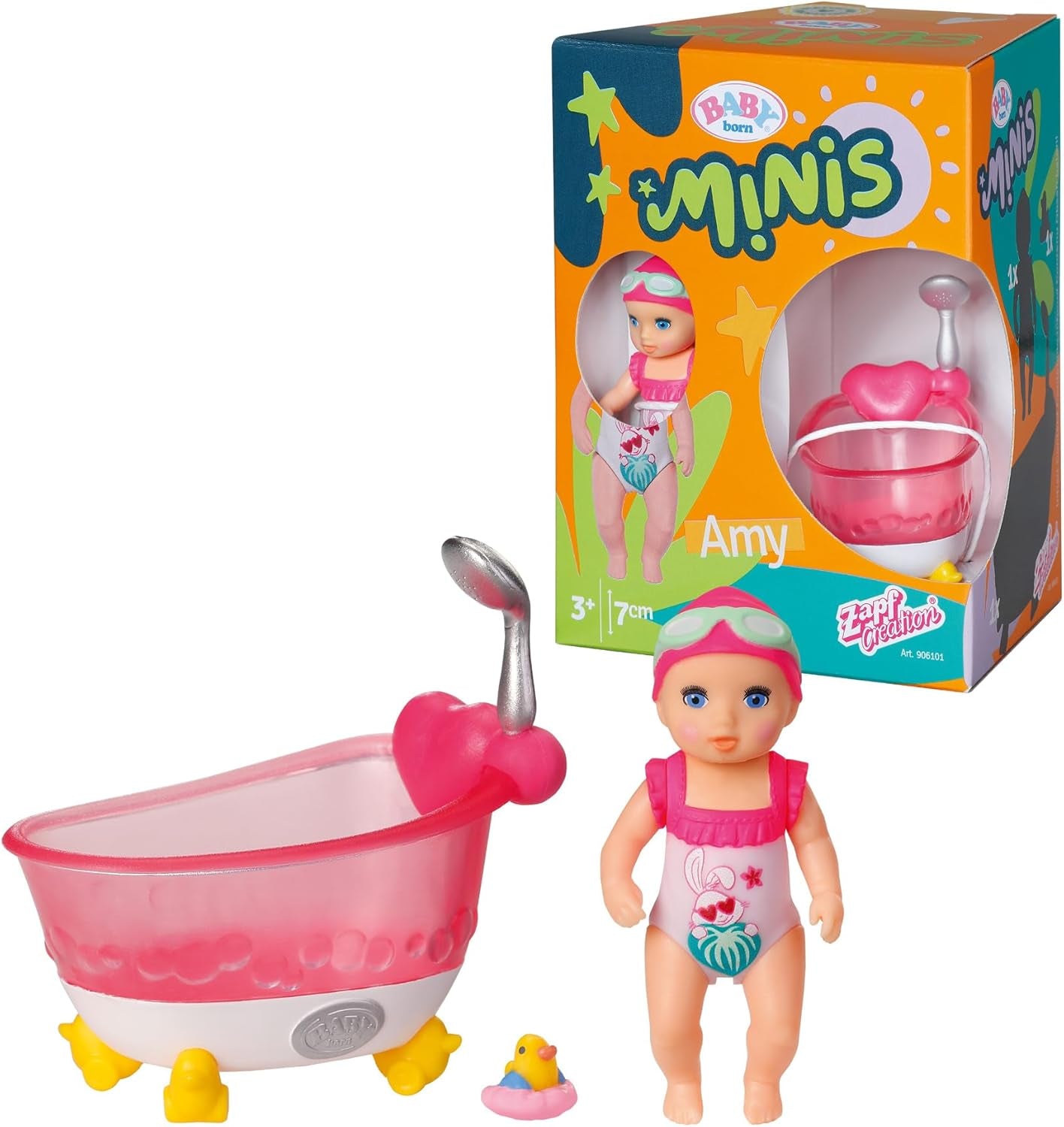 Zestaw BABY Born Minis z lalką Minis Amy i Kaczką, 906101 Zapf Creation