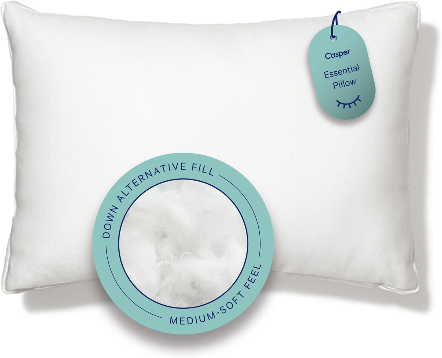 Poduszka do spania Casper Sleep Essential, King, biała Naty Shop Standardowe poduszki King White
