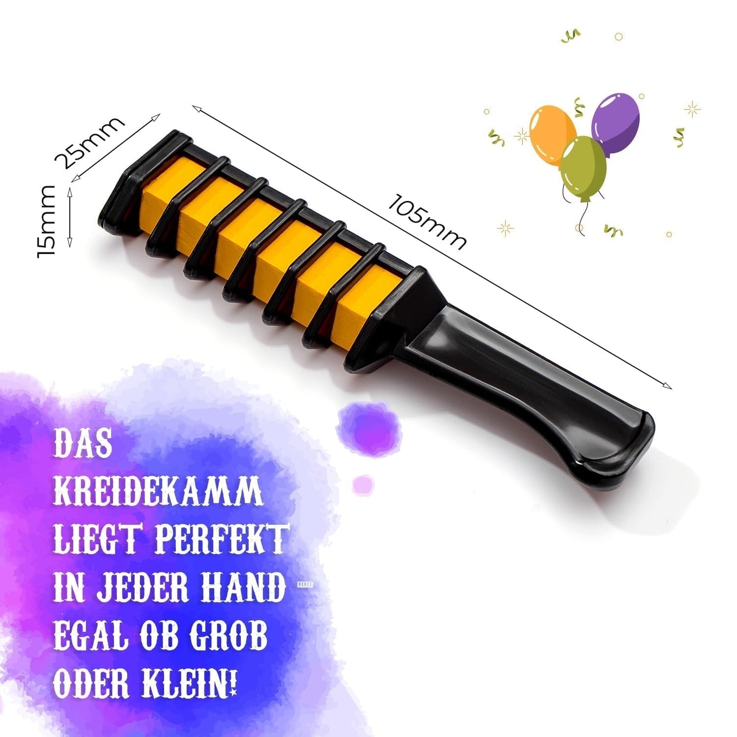 Zestaw kredek do włosów Magicat dla dziewczynek I 10 zmywalnych kolorów i 5 gumek do włosów I Prezent dla dziewczynek od 4 do 10 lat I Kreatywny prezent na urodziny dla dzieci 2025 I Bezpieczna i kolorowa farba do włosów Naty Shop