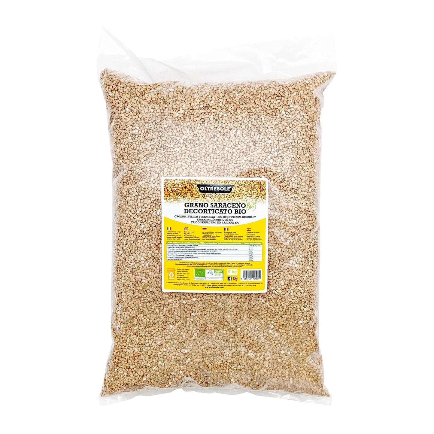 - Organiczny Buchweizen geschält 5 Kg - Getreide, nicht wärmebehandelt, aus biologischem Anbau, pakiet wygody