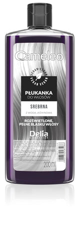 Cameleo - Różowy tonik do włosów z wodą różaną Bez żółtego odcienia Półtrwała koloryzacja włosów - Do włosów blond i siwych - Koloryzacja i pielęgnacja - Bez parabenów | 200 ml Farba do włosów Naty Shop Nowa wersja - Srebrna 200 Ml (1 opakowanie)