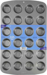 CSB111 Antihaftbeschichtete Mini-Muffinform Mit 24 Löchern Aus Karbonstahl, Edelstahl, Silver, 39,4 X 24,6 X 2,1 Cm Formy i blachy do pieczenia Naty Shop