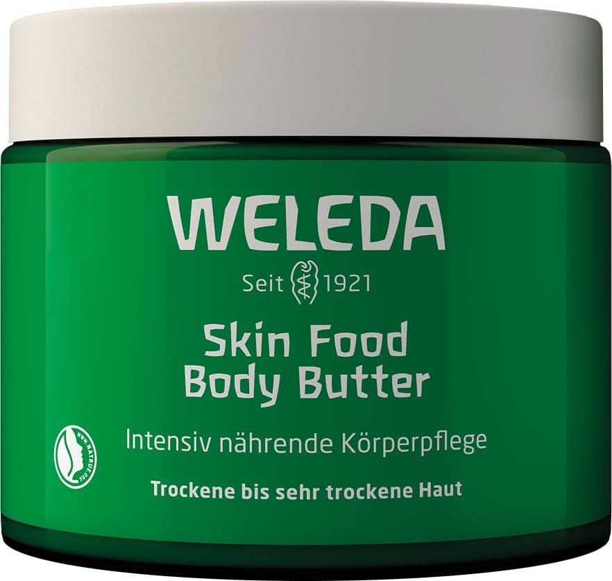 WELEDA Organiczne masło do ciała Skin Food, unisex krem ​​do pielęgnacji ciała do pielęgnacji skóry suchej i szorstkiej, 150 ml Prysznic i kąpiel Naty Shop