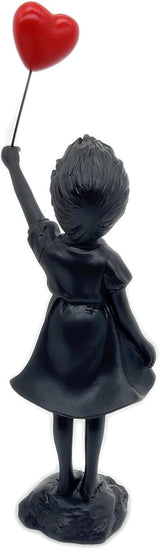 Urocza dziewczyna z balonu Rzeźba z żywicy Home Decor Statua Banksy Czerwone serce Dziewczyna Balon Rysunek Sztuka współczesna Rzeźba na blat Półka Wystrój Posągi i rzeźby Naty Shop