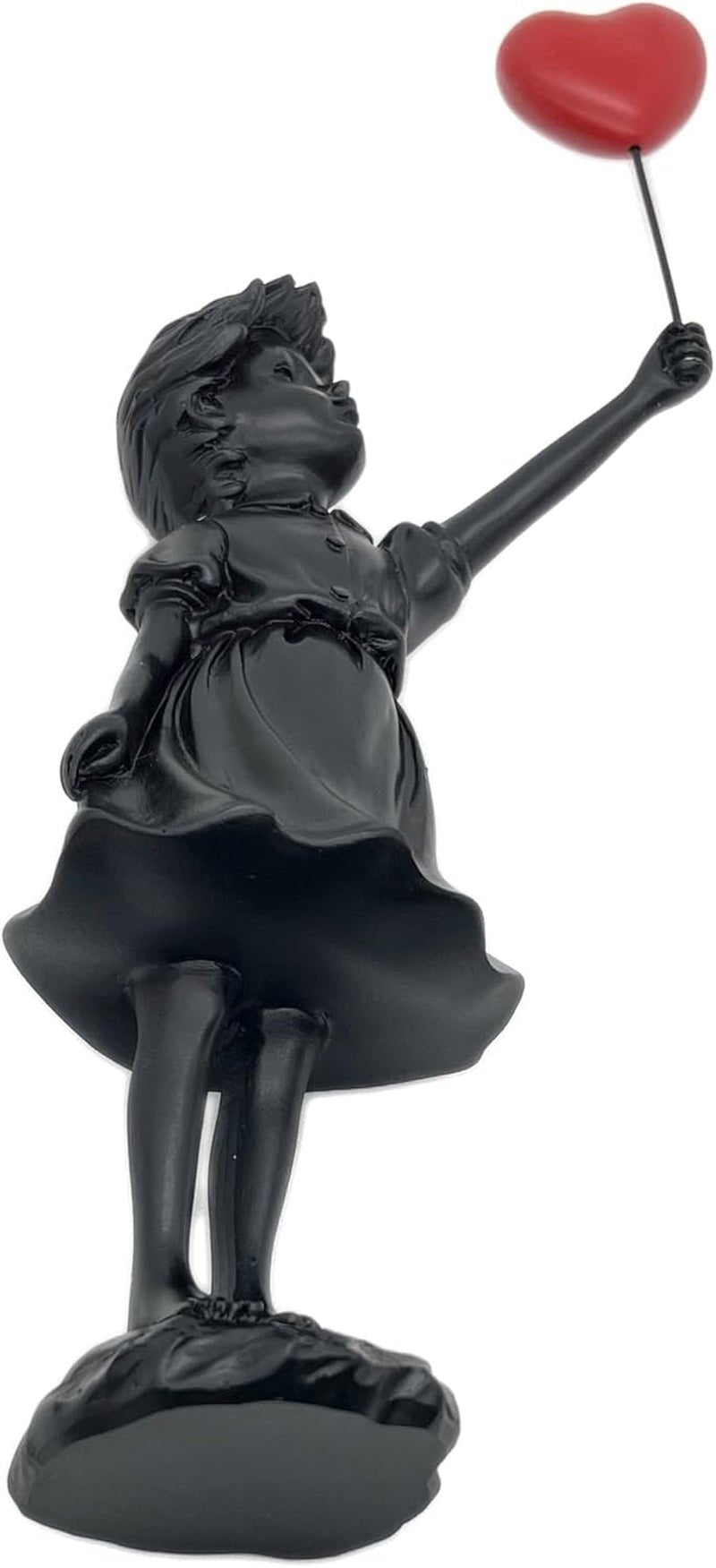Urocza dziewczyna z balonu Rzeźba z żywicy Home Decor Statua Banksy Czerwone serce Dziewczyna Balon Rysunek Sztuka współczesna Rzeźba na blat Półka Wystrój Posągi i rzeźby Naty Shop